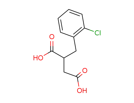 Molecular Structure of 103857-61-0 (Butanedioic acid, [(2-chlorophenyl)methyl]-)