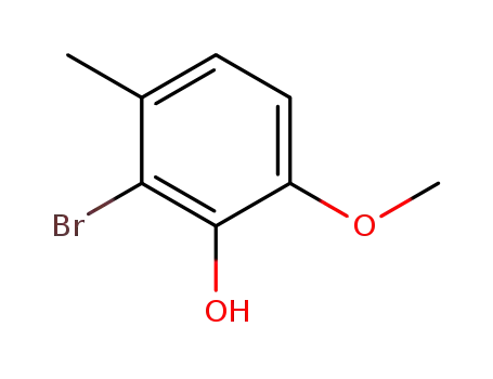 Molecular Structure of 129103-68-0 (2-bromo-6-methoxy-3-methyl-phenol)