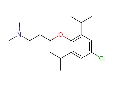 Molecular Structure of 101746-61-6 ([3-(4-chloro-2,6-diisopropyl-phenoxy)-propyl]-dimethyl-amine)