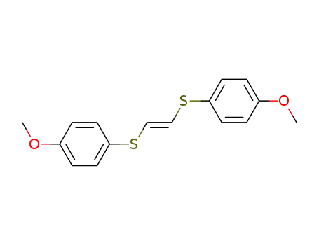 Molecular Structure of 132752-96-6 (<i>trans</i>-1,2-bis-(4-methoxy-phenylsulfanyl)-ethene)
