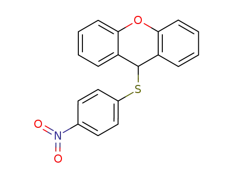 Molecular Structure of 127913-97-7 (9H-Xanthene, 9-[(4-nitrophenyl)thio]-)