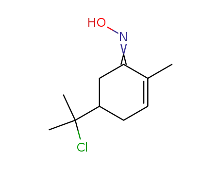 2-Cyclohexen-1-one, 5-(1-chloro-1-methylethyl)-2-methyl-, oxime