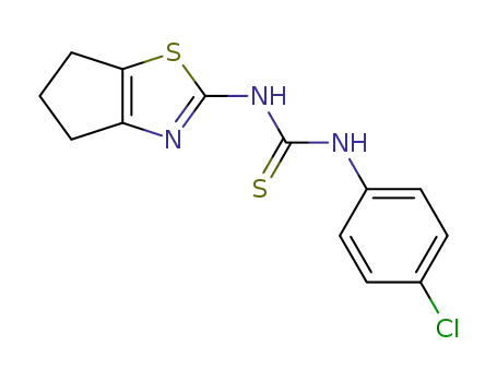 <i>N</i>-(4-chloro-phenyl)-<i>N</i>'-(5,6-dihydro-4<i>H</i>-cyclopentathiazol-2-yl)-thiourea