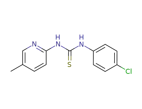 Molecular Structure of 53385-89-0 (N-2-(5-picolyl)-N'-4-chlorophenylthiourea)