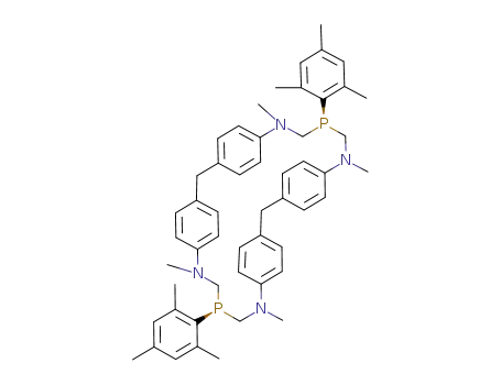 Molecular Structure of 1133710-22-1 (3,21-dimesityl-1,5,19,23-tetramethyl-1,5,19,23-tetraaza-3,21-diphospha[5.1.5.1]paracyclophane)