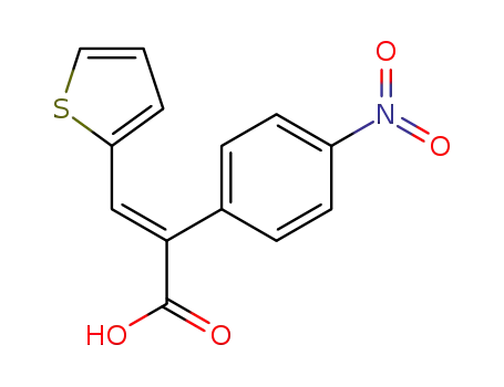 Molecular Structure of 50626-17-0 (2-(4-nitro-phenyl)-3<i>t</i>-[2]thienyl-acrylic acid)