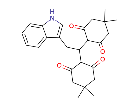 Molecular Structure of 66444-13-1 (1,3-Cyclohexanedione,
2,2'-[2-(1H-indol-3-yl)ethylidene]bis[5,5-dimethyl-)