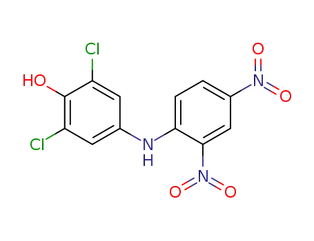 Molecular Structure of 36942-32-2 (2,6-dichloro-4-(2,4-dinitro-anilino)-phenol)