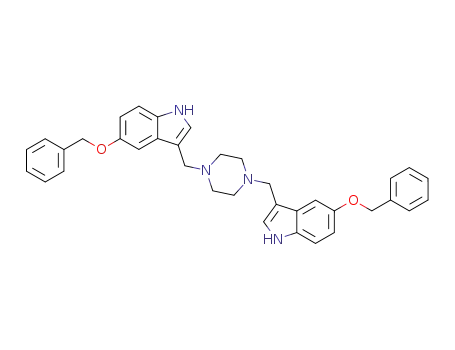 1,4-bis-(5-benzyloxy-indol-3-ylmethyl)-piperazine