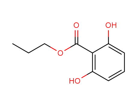 Molecular Structure of 54640-05-0 (Benzoic acid, 2,6-dihydroxy-, propyl ester)