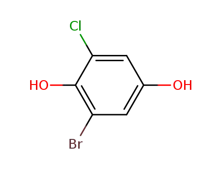 Molecular Structure of 150900-92-8 (2-bromo-6-chloro-hydroquinone)