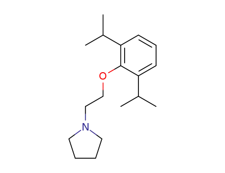 Molecular Structure of 101778-41-0 (1-[2-(2,6-diisopropyl-phenoxy)-ethyl]-pyrrolidine)