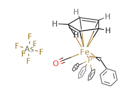 Molecular Structure of 64494-46-8 (Cp(CO)(PPh<sub>3</sub>)Fe=CH(C<sub>6</sub>H<sub>5</sub>)AsF<sub>6</sub>)