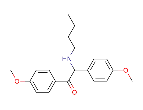 Molecular Structure of 109691-10-3 (α-butylamino-4,4'-dimethoxy-deoxybenzoin)