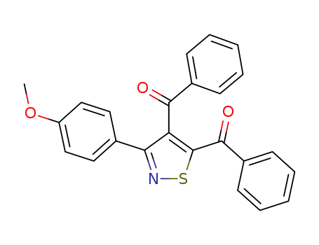 Molecular Structure of 62157-49-7 (Methanone, [3-(4-methoxyphenyl)-4,5-isothiazolediyl]bis[phenyl-)
