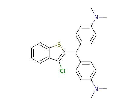 (3-chloro-benzo[<i>b</i>]thiophen-2-yl)-bis-(4-dimethylamino-phenyl)-methane