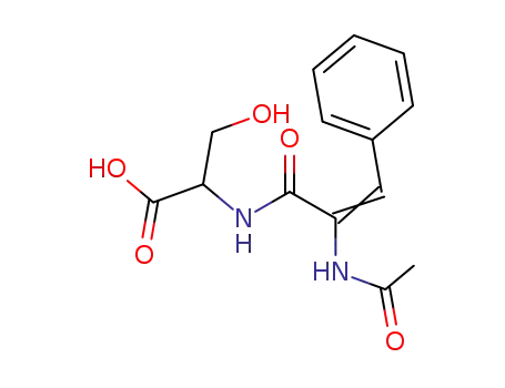 Molecular Structure of 68762-64-1 (<i>N</i>-(α-acetylamino-cinnamoyl)-serine)