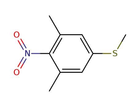 Molecular Structure of 90972-20-6 ((3,5-dimethyl-4-nitro-phenyl)-methyl sulfide)