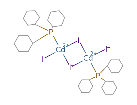 Molecular Structure of 50725-90-1 ((cadmium(II)(iodide)2(tricyclohexylphosphine))2)