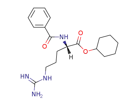 Molecular Structure of 37527-21-2 (<i>N</i><sup>α</sup>-benzoyl-L-arginine cyclohexyl ester)
