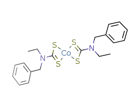 Co(CS<sub>2</sub>NC<sub>2</sub>H<sub>5</sub>C<sub>6</sub>H<sub>5</sub>CH<sub>2</sub>)2