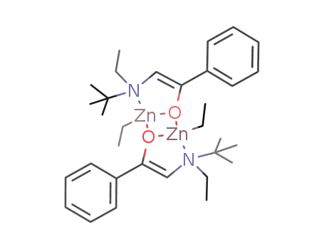 {C<sub>2</sub>H<sub>5</sub>Zn(C<sub>2</sub>H<sub>5</sub>)((CH<sub>3</sub>)3C)NC(H)C(C<sub>6</sub>H<sub>5</sub>)O}2