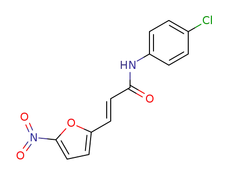 Molecular Structure of 97027-34-4 (3<i>t</i>-(5-nitro-[2]furyl)-acrylic acid-(4-chloro-anilide))