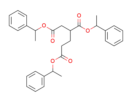 Molecular Structure of 96589-27-4 (Butan-1,2,4-tricarbonsaeure-tris-α-phenethyl-ester)