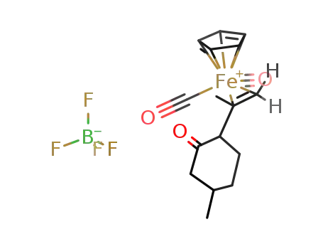 C<sub>5</sub>H<sub>5</sub>Fe(CO)2CH<sub>2</sub>C(CH<sub>3</sub>)C<sub>6</sub>H<sub>8</sub>(CH<sub>3</sub>)O<sup>(1+)</sup>*BF<sub>4</sub><sup>(1-)</sup>