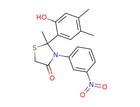 2-(2-hydroxy-4,5-dimethyl-phenyl)-2-methyl-3-(3-nitro-phenyl)-thiazolidin-4-one