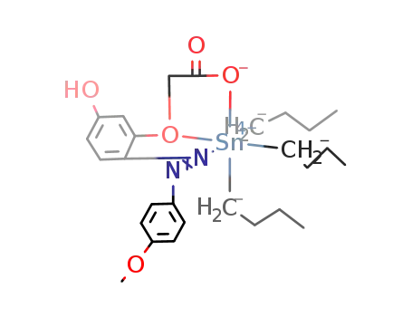 Sn(OCOCH<sub>2</sub>OC<sub>6</sub>H<sub>3</sub>(OH)NNC<sub>6</sub>H<sub>4</sub>(OCH<sub>3</sub>))(C<sub>4</sub>H<sub>9</sub>)3