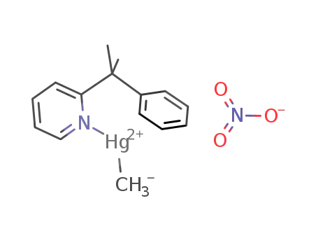 [MeHg(phenyldimethyl-2-picoline)]NO<sub>3</sub>