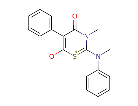 3-methyl-2-(<i>N</i>-methyl-anilino)-4,6-dioxo-5-phenyl-5,6-dihydro-4<i>H</i>-[1,3]thiazinium betaine