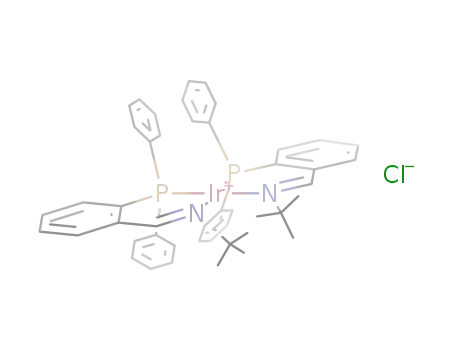 {((C<sub>6</sub>H<sub>5</sub>)2PC<sub>6</sub>H<sub>4</sub>CHNC(CH<sub>3</sub>)3)2Ir}<sup>(1+)</sup>*Cl<sup>(1-)</sup>={((C<sub>6</sub>H<sub>5</sub>)2PC<sub>6</sub>H<sub>4</sub>CHNC(CH<sub>3</sub>)3)2Ir}Cl