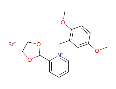 Molecular Structure of 98346-32-8 (1-(2,5-dimethoxy-benzyl)-2-[1,3]dioxolan-2-yl-pyridinium; bromide)