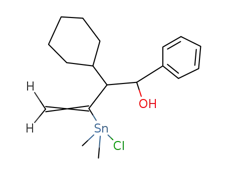 CH<sub>2</sub>C(Sn(CH<sub>3</sub>)2Cl)CH(cyclohexyl)CH(OH)C<sub>6</sub>H<sub>5</sub>