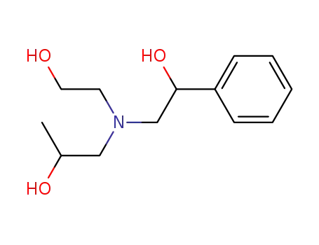 Molecular Structure of 93309-84-3 (N-(2-Hydroxy-propyl)-N-(2-hydroxy-aethyl)-1-amino-2-hydroxy-2-phenyl-aethan)