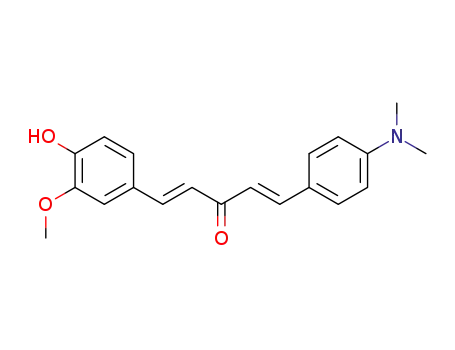 Molecular Structure of 94685-27-5 (5<i>t</i>-(4-dimethylamino-phenyl)-1<i>t</i>-(4-hydroxy-3-methoxy-phenyl)-penta-1,4-dien-3-one)