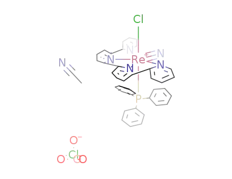 ReN(C<sub>5</sub>NH<sub>4</sub>C<sub>5</sub>NH<sub>3</sub>C<sub>5</sub>NH<sub>3</sub>C<sub>5</sub>NH<sub>4</sub>)P(C<sub>6</sub>H<sub>5</sub>)3Cl<sup>(1+)</sup>*ClO<sub>4</sub><sup>(1-)</sup>*CH<sub>3</sub>CN=ReN(C<sub>20</sub>N<sub>4</sub>H<sub>14</sub>)P(C<sub>6</sub>H<sub>5</sub>)3ClClO<sub>4</sub>*CH<sub>3</sub>CN