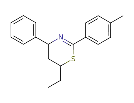 6-ethyl-4-phenyl-2-<i>p</i>-tolyl-5,6-dihydro-4<i>H</i>-[1,3]thiazine