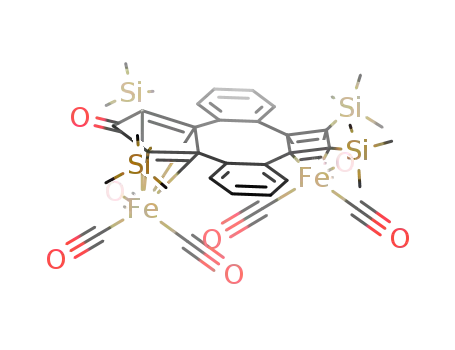 ((CO)3Fe)2C<sub>21</sub>H<sub>8</sub>O(Si(CH<sub>3</sub>)3)4