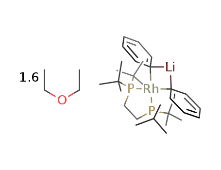 (1,2-bis(di-tert-butylphosphino)ethane)Rh(C<sub>6</sub>H<sub>5</sub>)2Li(OEt<sub>2</sub>)1.6