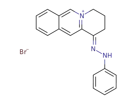 1-phenylhydrazono-1,2,3,4-tetrahydro-pyrido[1,2-<i>b</i>]isoquinolinylium; bromide