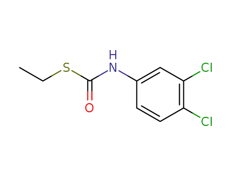 Molecular Structure of 39078-01-8 (Carbamothioic acid, (3,4-dichlorophenyl)-, S-ethyl ester)