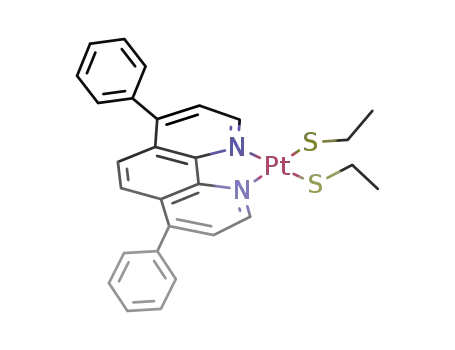 (4,7-diphenyl-1,10-phenanthroline)bis(ethanethiolato)platinum