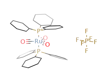 {Ru(P(C<sub>6</sub>H<sub>11</sub>)3)2(CO)3}<sup>(1+)</sup>*PF<sub>6</sub><sup>(1-)</sup>={Ru(P(C<sub>6</sub>H<sub>11</sub>)3)2(CO)3}{PF<sub>6</sub>}