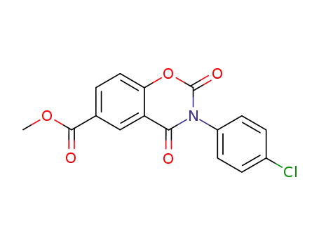 3-(4-chloro-phenyl)-2,4-dioxo-3,4-dihydro-2<i>H</i>-benzo[<i>e</i>][1,3]oxazine-6-carboxylic acid methyl ester