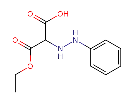 Molecular Structure of 859201-35-7 ((<i>N</i>'-phenyl-hydrazino)-malonic acid monoethyl ester)