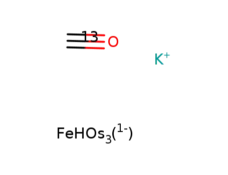 K<sup>(1+)</sup>*HFeOs<sub>3</sub><sup>(1-)</sup>*13CO=K[HFeOs<sub>3</sub>(CO)13]