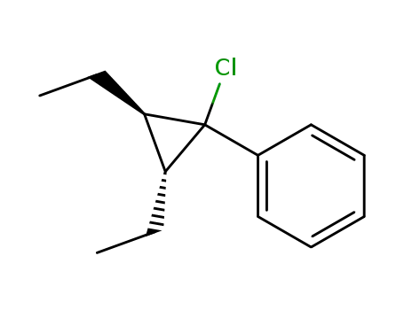 1-Chlor-1-phenyl-trans-2,3-diethyl-cyclopropan